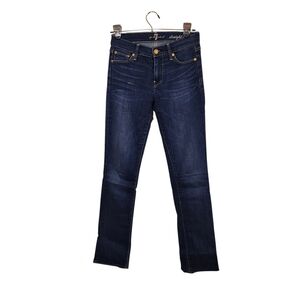 7 For All Mankind Dark Blue Straight Leg Jeans